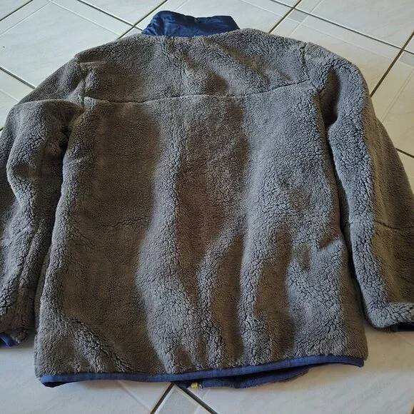 Tommy Bahama Cozy Teddy Bear Full Zip Sherpa Jacket Gray XL(14) - Picture 3 of 4